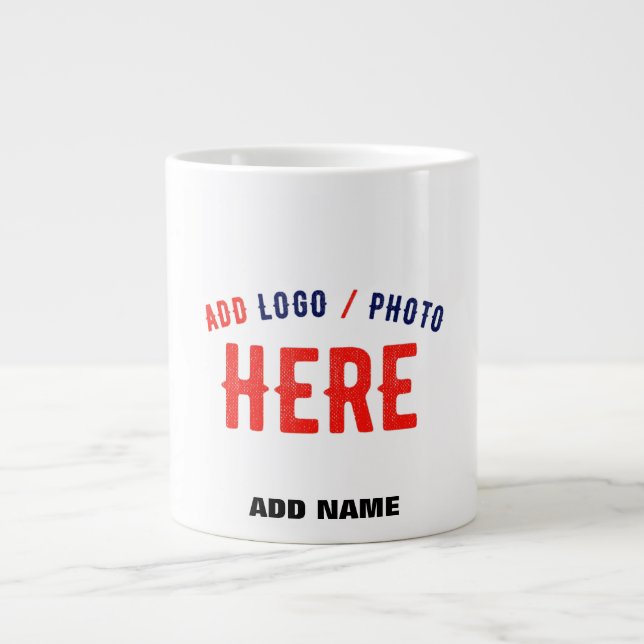 MODERNE, STYLISCH ZOLLBARE WEISSE, ÜBERPRÜFT MARKI Jumbo-Tasse (Vorderseite)