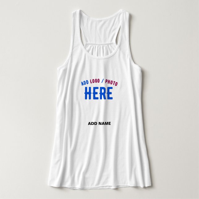 MODERNE, STYLISCH ZOLLBARE WEISSE, ÜBERPRÜFT MARKI TANK TOP (Design Vorderseite)