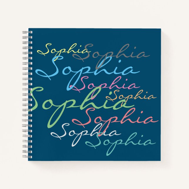 Moderne, stylische, maximalistische Individuelle N Notizbuch (Vorderseite)