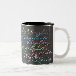 Moderne, stylische, maximalistische Individuelle N Zweifarbige Tasse