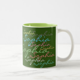 Moderne, stylische, maximalistische Individuelle N Zweifarbige Tasse