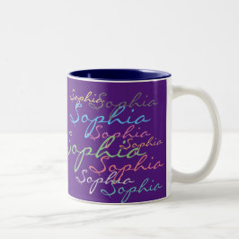 Moderne, stylische, maximalistische Individuelle N Zweifarbige Tasse