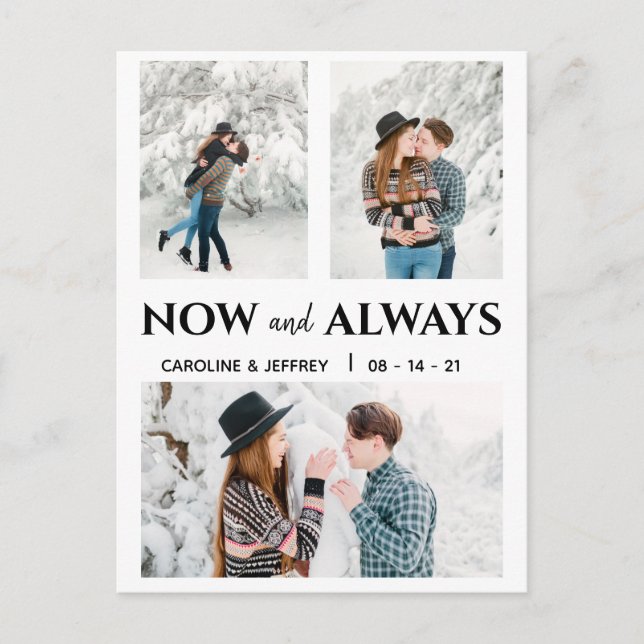 moderne, stylische Multi-Foto-Postkarte Save the D Postkarte (Vorderseite)