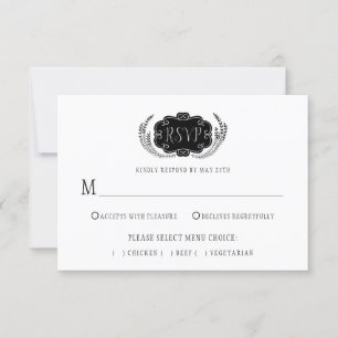 Moderne Stylisme noir et blanc RSVP  