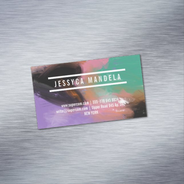 Moderne Stylist Art Magnetische Visitenkarte (Beispiel)