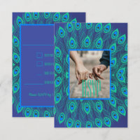 MODERNE STYLIZIERTE PEACOCK BIRD FEATHER PATTERBLA