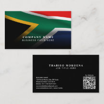 Moderne südafrikanische Nationalflagge mit QR-Code