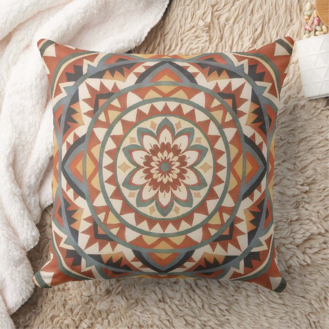 Moderne Südwest-Mandala Kissen (Decke)