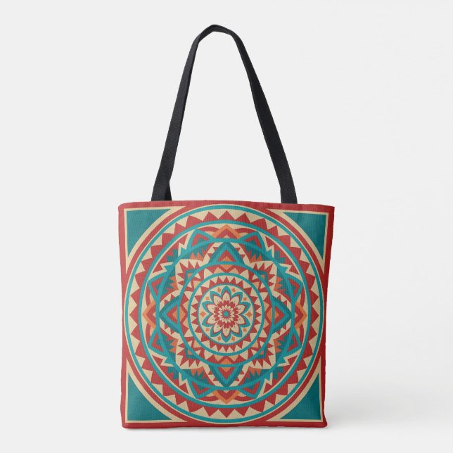Moderne Südwest-Mandala Tasche (Rückseite)