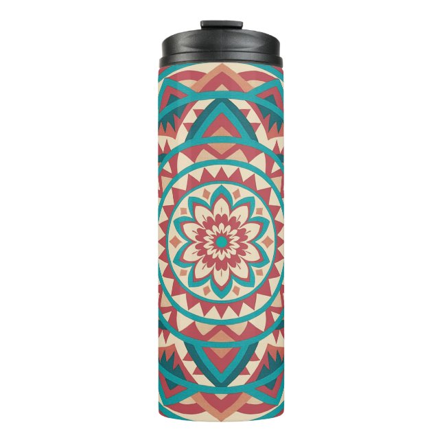Moderne Südwest-Mandala Thermosbecher (Vorderseite)