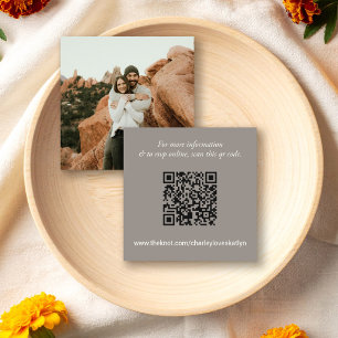 Moderne südwestliche QR-Code RSVP-Karte Begleitkarte