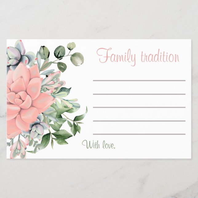 Moderne Sukkulente Korallenfamilie Tradition Flyer (Vorne)
