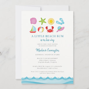 Moderne Summer Beach Baby Dusche Einladung