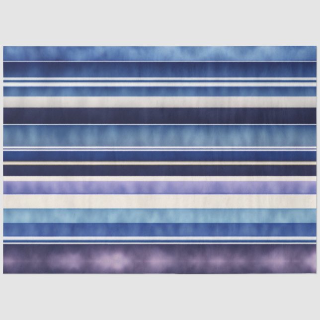 Moderne Summer Navy Blue Boat Stripes Collection Seidenpapier (Vorderseite)