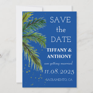 Moderne Summer Ocean Beach Hochzeit Save The Date
