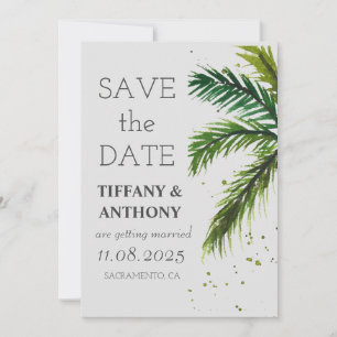 Moderne Summer Ocean Beach Hochzeit Save The Date