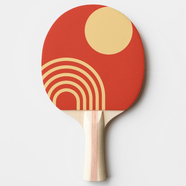 Moderne Sun- und Regenbogenlinie Mitte des Jahrhun Tischtennis Schläger (Vorderseite)
