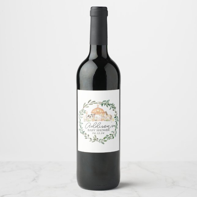 Moderne sur les Étiquettes de vin de ferme, Étique (Devant)