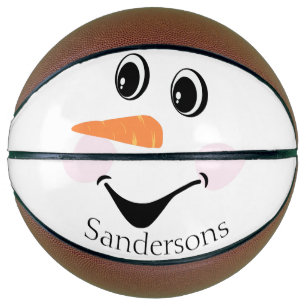 Moderne süße benutzerdefinierte Schneemann-Gesicht Basketball