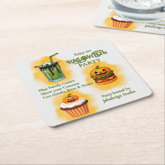 Moderne süße Firmen-Halloween-Party Rechteckiger Pappuntersetzer