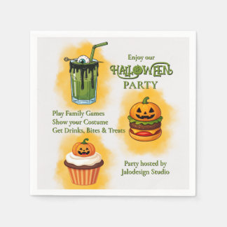 Moderne süße Firmen-Halloween-Party Serviette