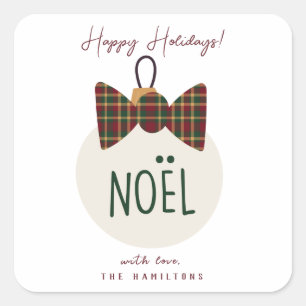 Moderne süße Weihnachts-Sticker Quadratischer Aufkleber