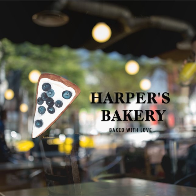 Moderne Süßigkeiten Bäckerei Beruflich Business Fensteraufkleber (Von Creator hochgeladen)