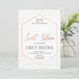Moderne Sweet 16 invitation