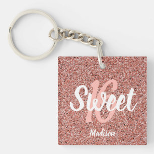 Moderne Sweet 16 Rose Parties scintillant or Perso