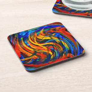 Moderne Swirl Abstrakt Art #11 Getränkeuntersetzer