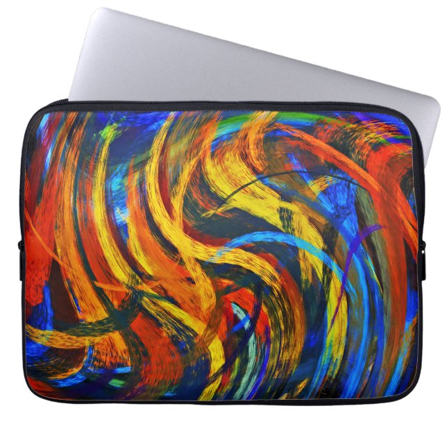 Moderne Swirl Abstrakt Art #11 Laptopschutzhülle (Vorderseite)