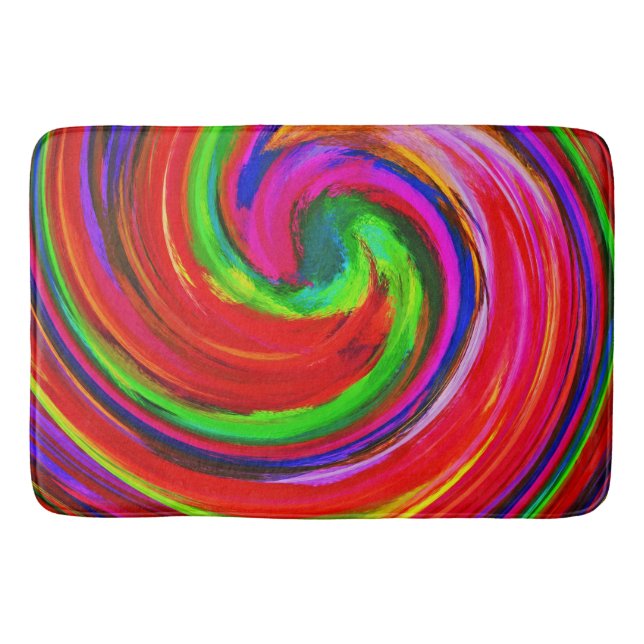 Moderne Swirl Abstrakt Art #12 Badematte (Vorderseite)