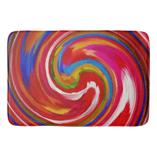 Moderne Swirl Abstrakt Art #15 Badematte (Vorderseite)