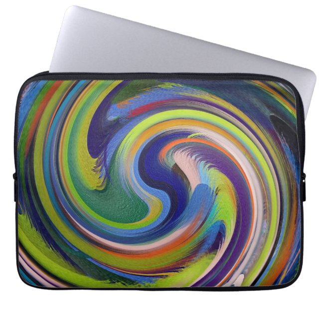 Moderne Swirl Abstrakt Art #17 Laptopschutzhülle (Vorderseite)