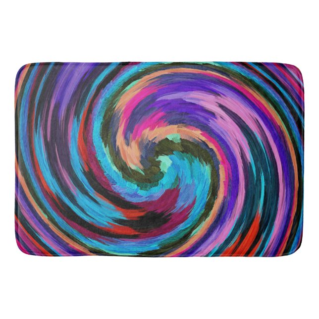 Moderne Swirl Abstrakt Art #20 Badematte (Vorderseite)