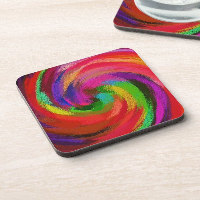 Moderne Swirl Abstrakt Art #28 Untersetzer (Linke Seite)