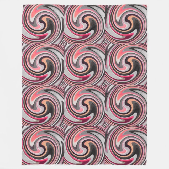 Moderne Swirl Abstrakt Art #4 Fleecedecke (Vorderseite)