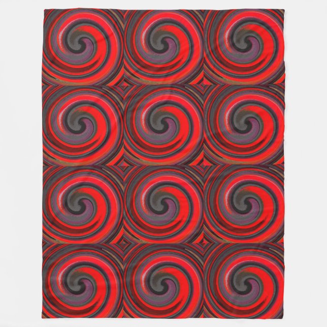 Moderne Swirl Abstrakt Art #5 Fleecedecke (Vorderseite)