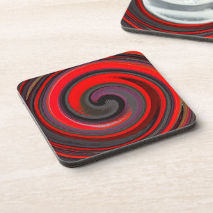 Moderne Swirl Abstrakt Art #5 Getränkeuntersetzer