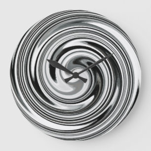 Moderne Swirl Abstrakt Art #7 Große Wanduhr