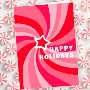 Moderne Swirl FROHE WEIHNACHTEN Stern Benutzerdefi Karte