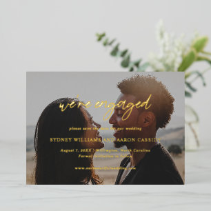 Moderne Sydney Hochzeit Save-the-Date Folieneinladung