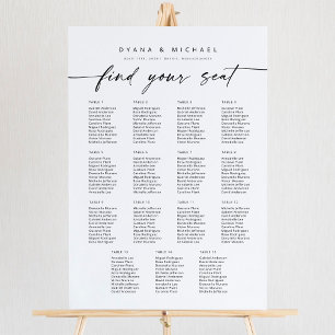 Moderne tableau de placement 15 tables Trouvez vot