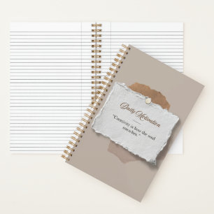 Moderne tägliche Motivation Soft Mocha Mist Notizbuch