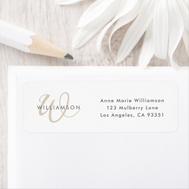 Moderne Tan Script-Monogramm (Insitu)