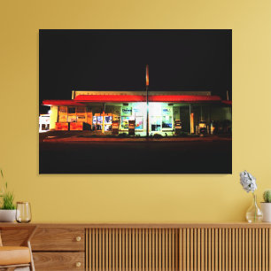 moderne Tankstelle Leinwanddruck