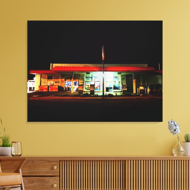moderne Tankstelle Leinwanddruck (Insitu (Wohnzimmer))