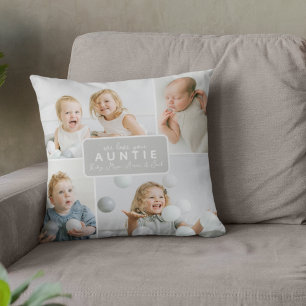 Moderne Tante 4 Foto Grau Kissen