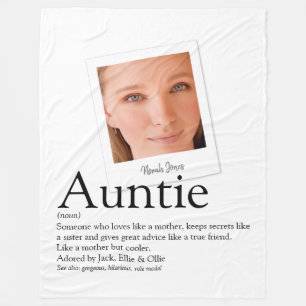 Moderne Tante Tante Definition Foto Fleecedecke