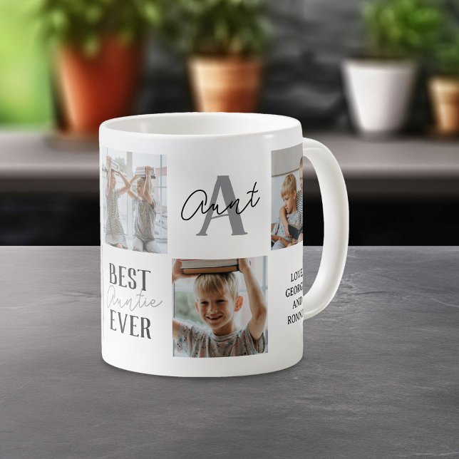 Moderne Tante Tante Tante FotoCollage Kaffeetasse (Von Creator hochgeladen)